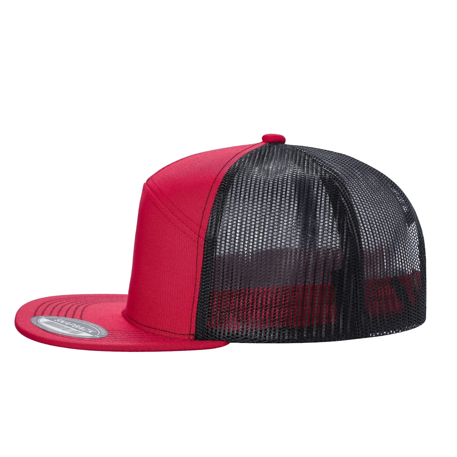 12 Pack Trucker Mesh Cap - Flat Bill, Adjustable, 7-Panel
