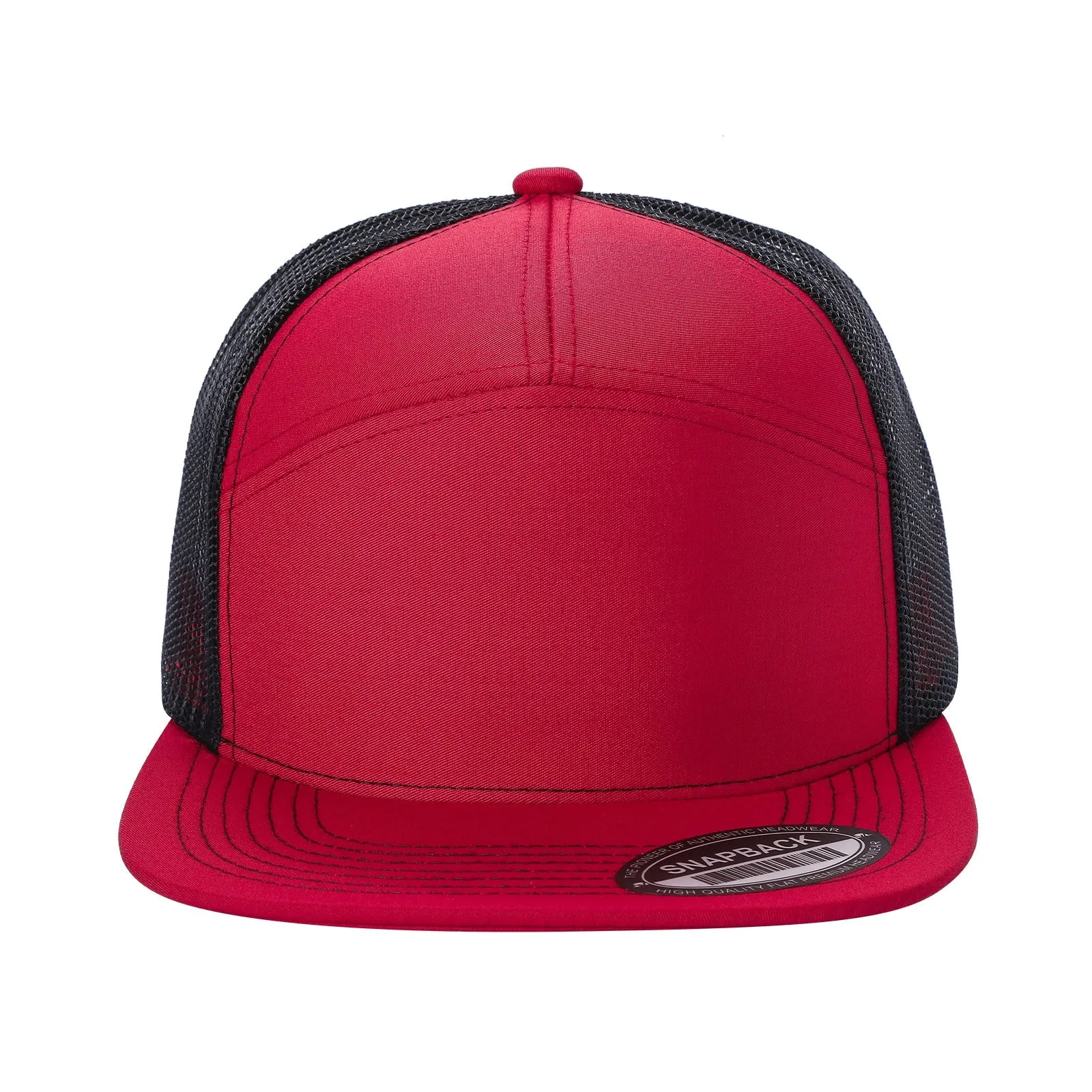 12 Pack Trucker Mesh Cap - Flat Bill, Adjustable, 7-Panel