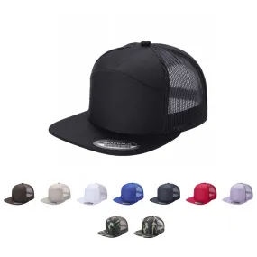 12 Pack Trucker Mesh Cap - Flat Bill, Adjustable, 7-Panel
