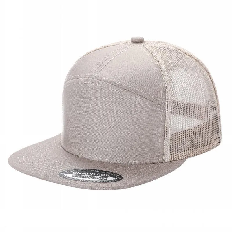 12 Pack Trucker Mesh Cap - Flat Bill, Adjustable, 7-Panel