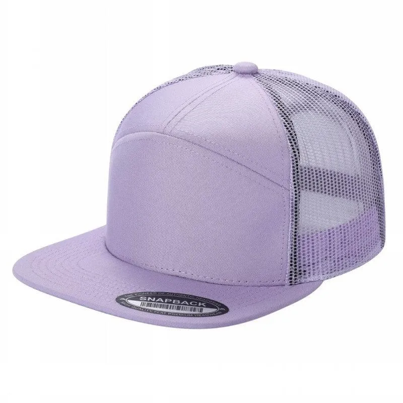 12 Pack Trucker Mesh Cap - Flat Bill, Adjustable, 7-Panel