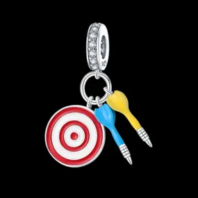 3 Piece Darts Charm - 925 Sterling Silver