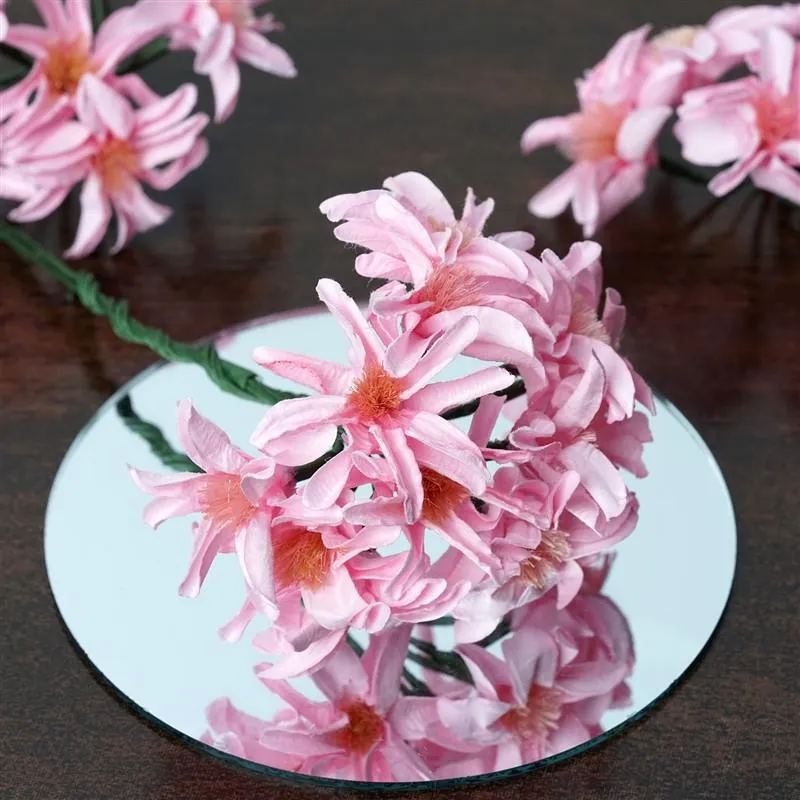 72 Poly Pink Hybrid Paper Craft Lily Flowers Corsage and Boutonniere Wedding Home Craft Decor