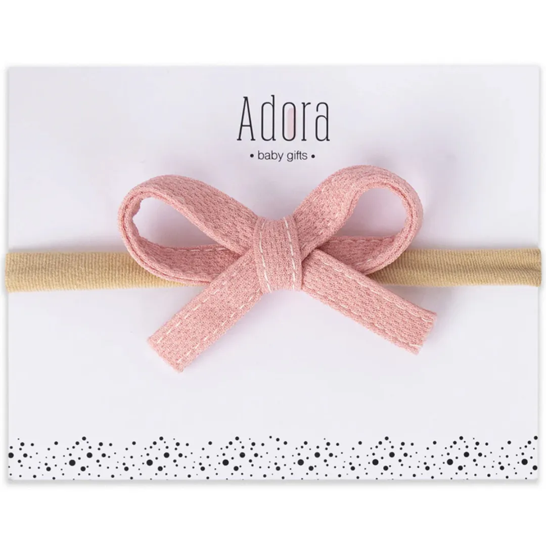 Adora Rose Mini Waffle bow Headband