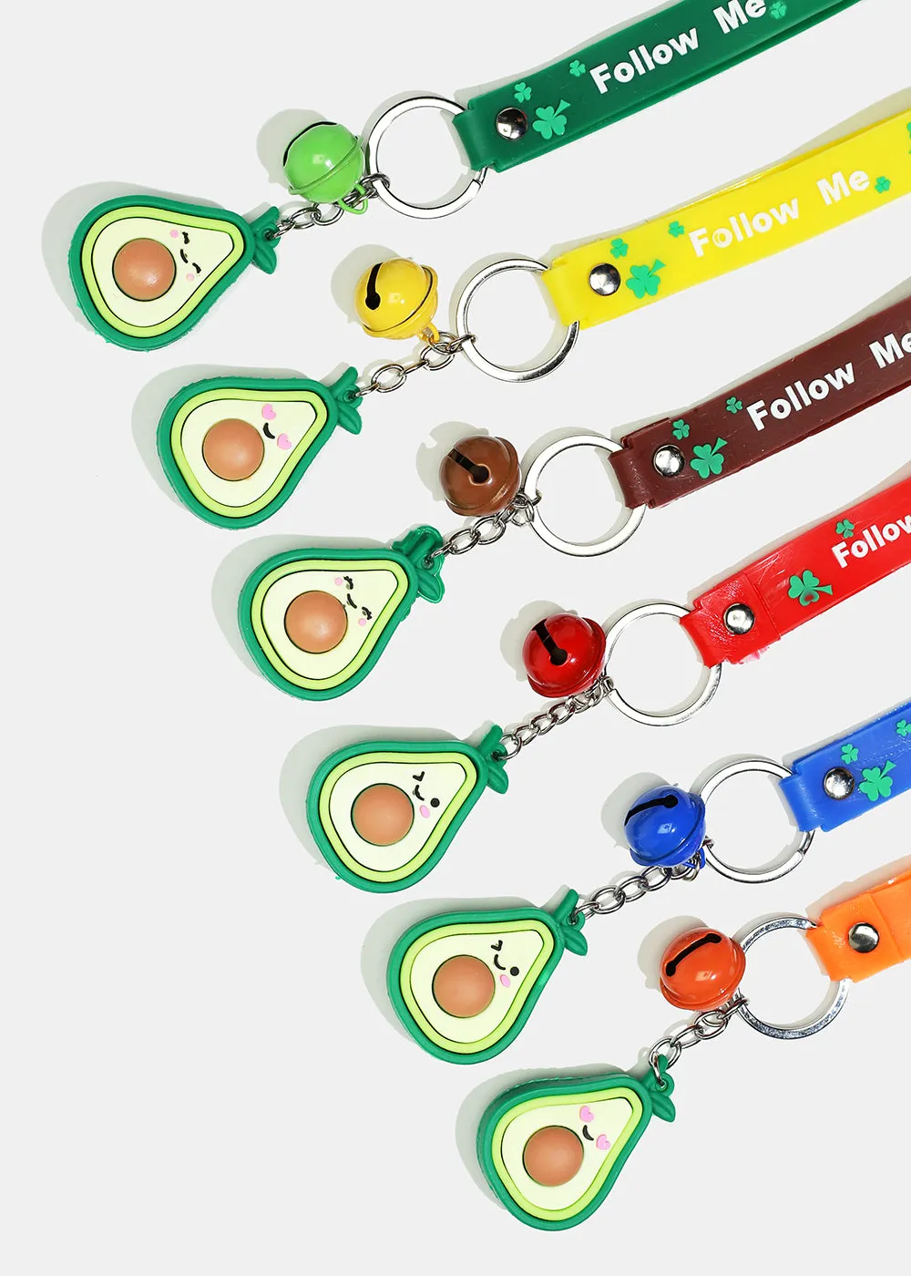 Avocado "FOLLOW ME" Keychain with Bell