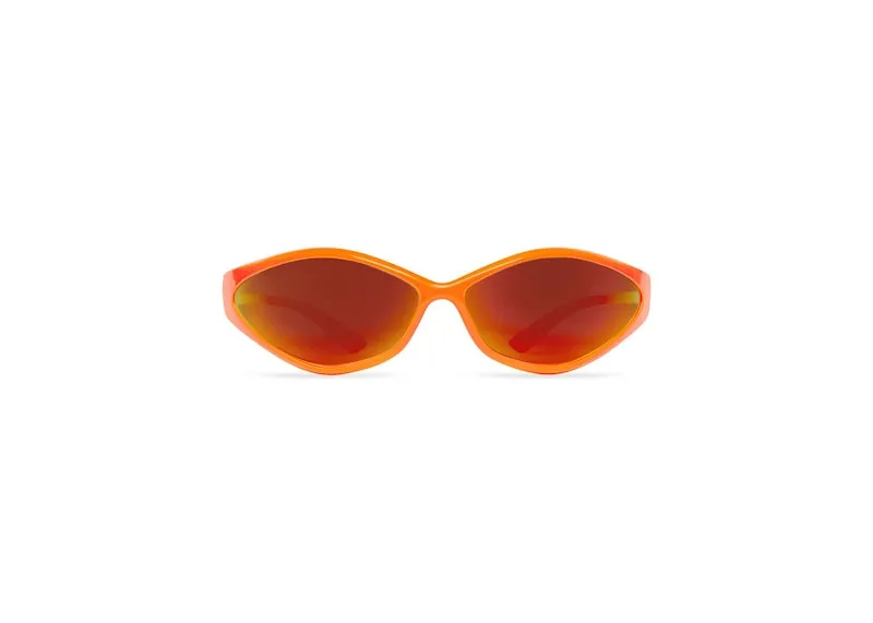 Balenciaga 90S Oval Sunglasses Fluo Orange