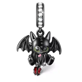 Bat Dangle Charm - 925 Sterling Silver