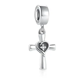 Beautiful Cross Charm - 925 Sterling Silver
