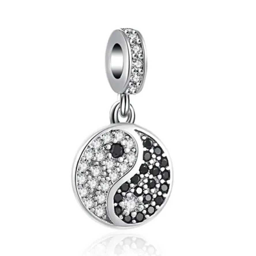 Beautiful Yin-yang Charm - 925 Sterling Silver