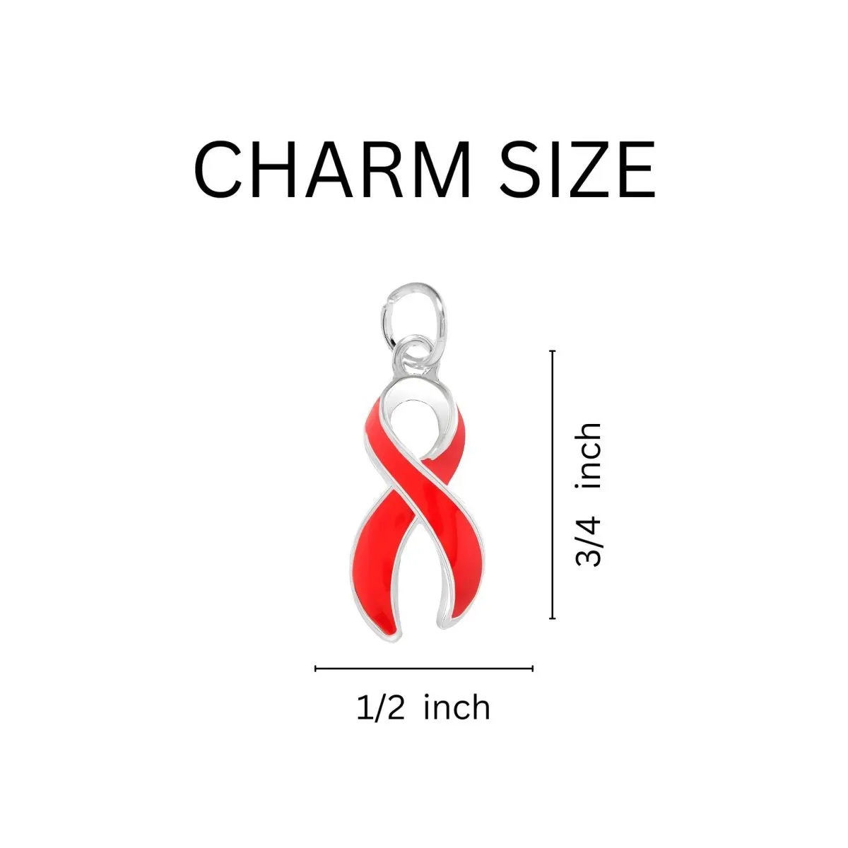 Big Heart Red Ribbon Key Chains