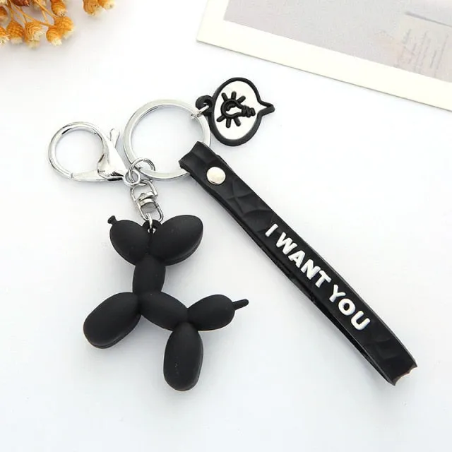 Cute French pendant Dog Keychains