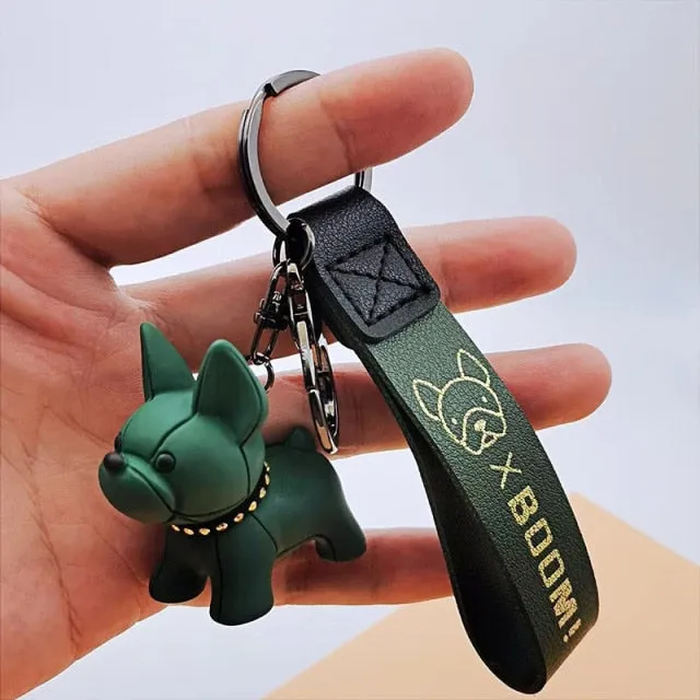 Cute French pendant Dog Keychains