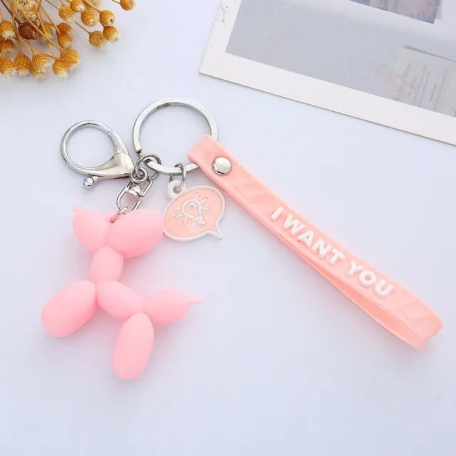 Cute French pendant Dog Keychains