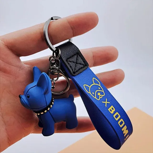 Cute French pendant Dog Keychains