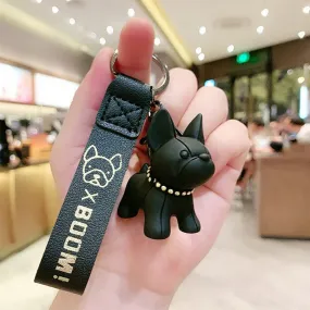 Cute French pendant Dog Keychains