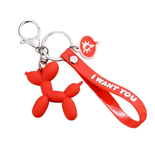 Cute French pendant Dog Keychains