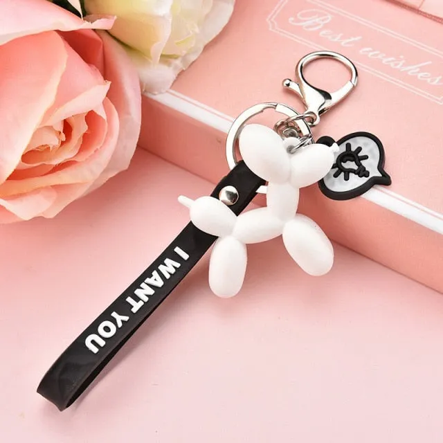 Cute French pendant Dog Keychains