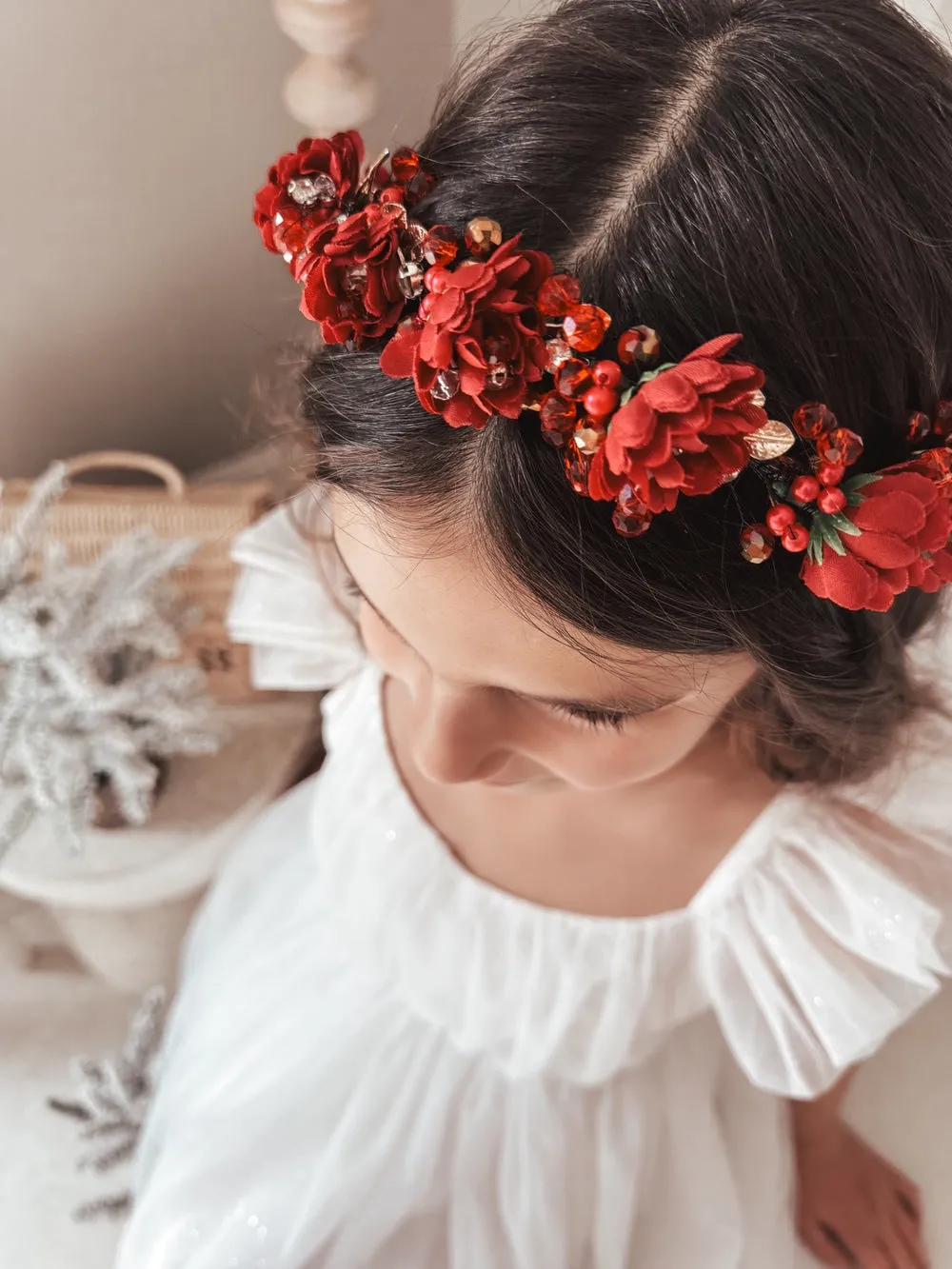 Eve Girls Christmas Flower Headband