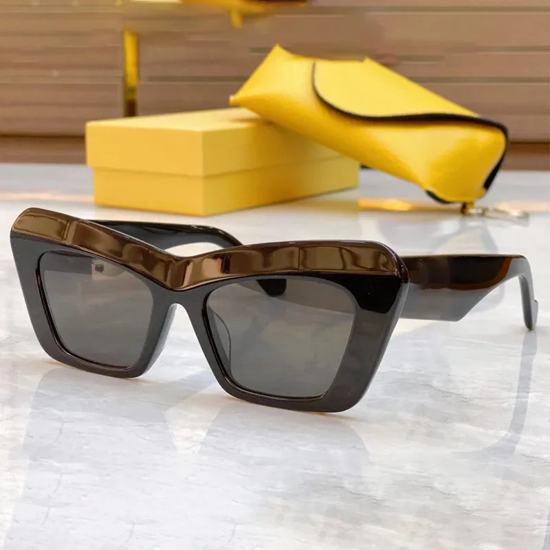Eye Dow Cateye Sunglasses: Trendy Acetate Frame for Stylish Solar Protection