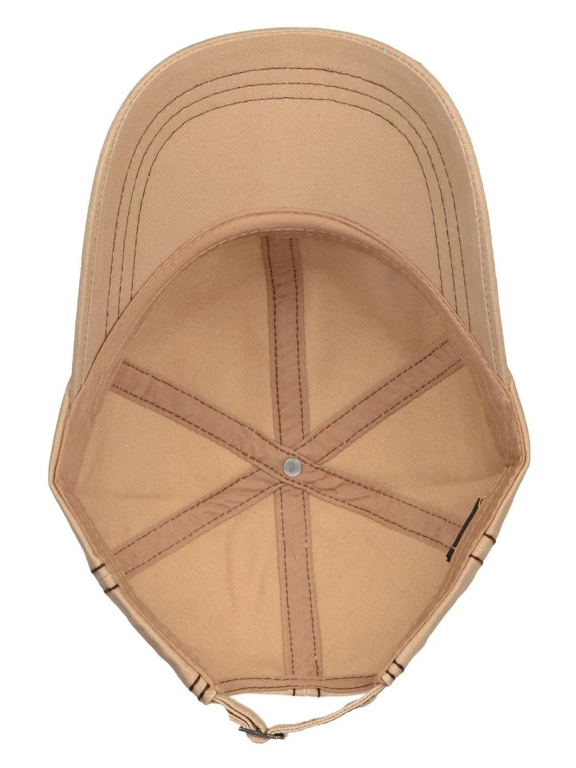 Fabseasons Solid Brushed Beige Color Cotton Cap