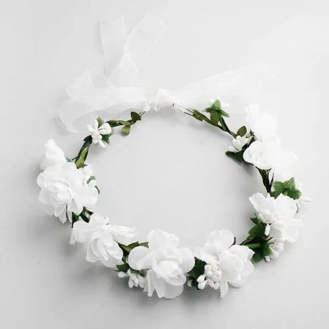 Fashion Flower Headbands Wedding Party Crown Hair Accessories Wreath