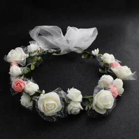 Fashion Flower Headbands Wedding Party Crown Hair Accessories Wreath
