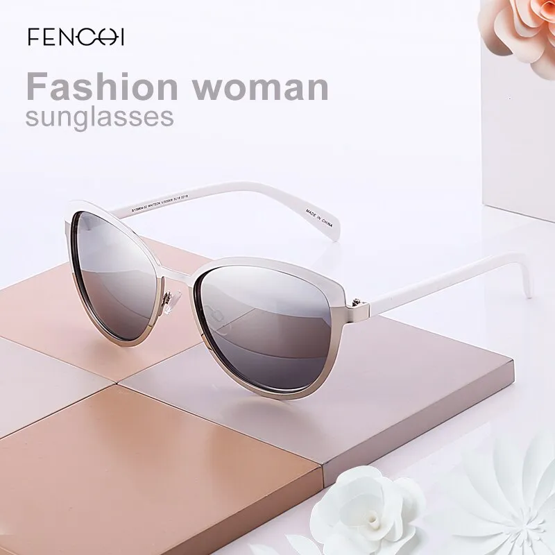 FENCHI  Modern Trendy Aviator Style Mirrored Sunglasses