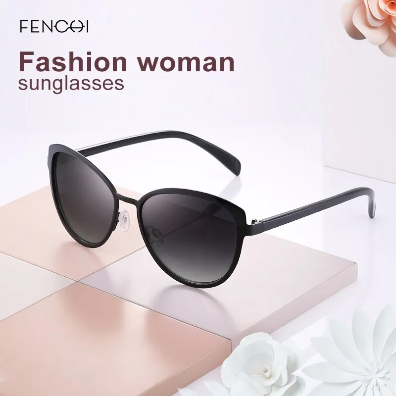 FENCHI  Modern Trendy Aviator Style Mirrored Sunglasses