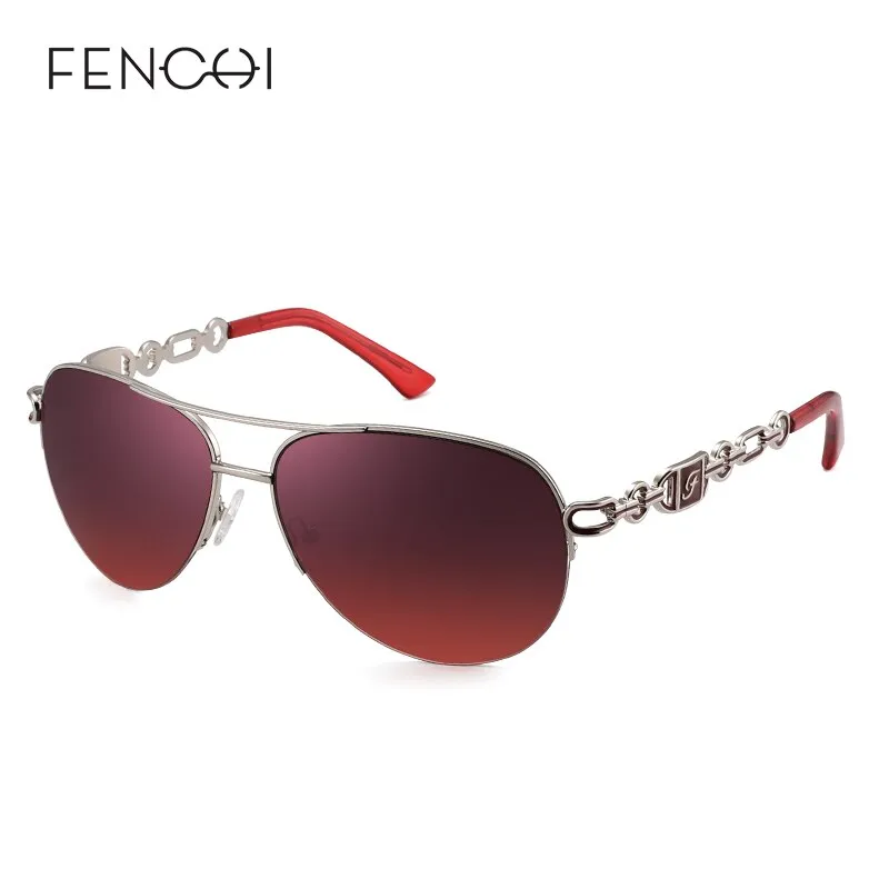 FENCHI  Modern Trendy Aviator Style Mirrored Sunglasses