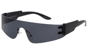 Flat Top Mirrored  Lens Sunglasses