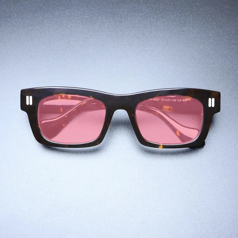 Gatenac Unisex Full Rim Square Acetate Polarized Sunglasses M004