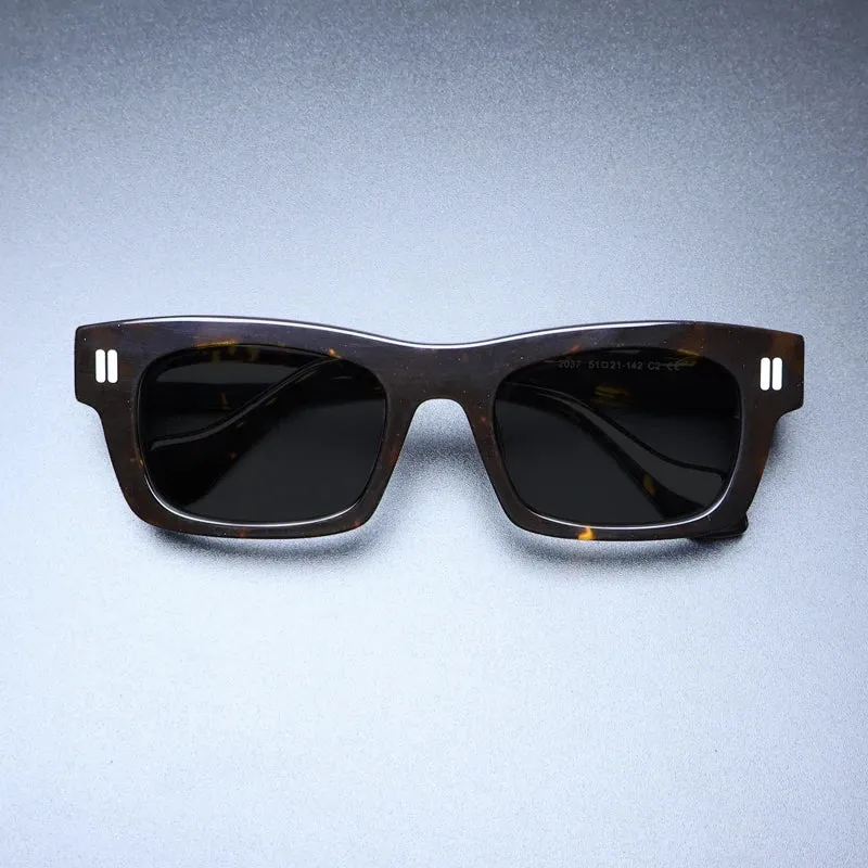 Gatenac Unisex Full Rim Square Acetate Polarized Sunglasses M004