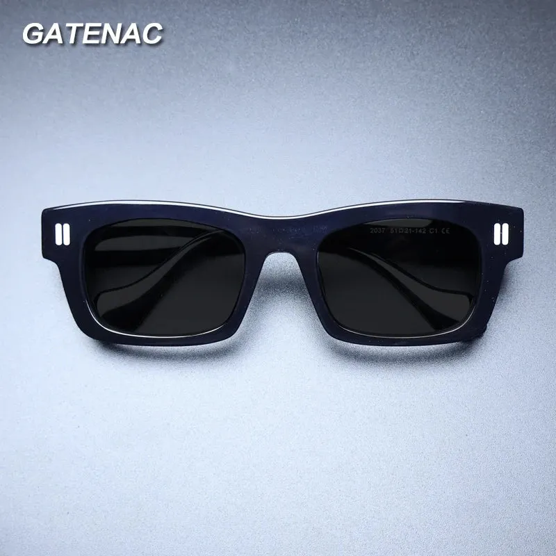 Gatenac Unisex Full Rim Square Acetate Polarized Sunglasses M004