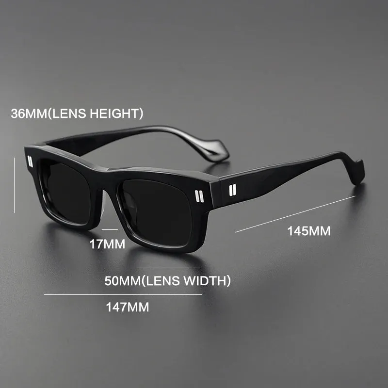 Gatenac Unisex Full Rim Square Acetate Polarized Sunglasses M004