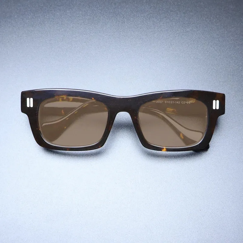 Gatenac Unisex Full Rim Square Acetate Polarized Sunglasses M004