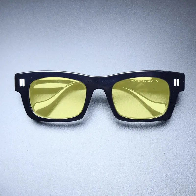 Gatenac Unisex Full Rim Square Acetate Polarized Sunglasses M004