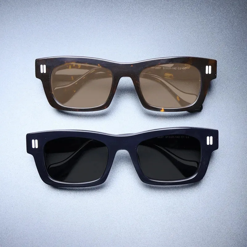 Gatenac Unisex Full Rim Square Acetate Polarized Sunglasses M004