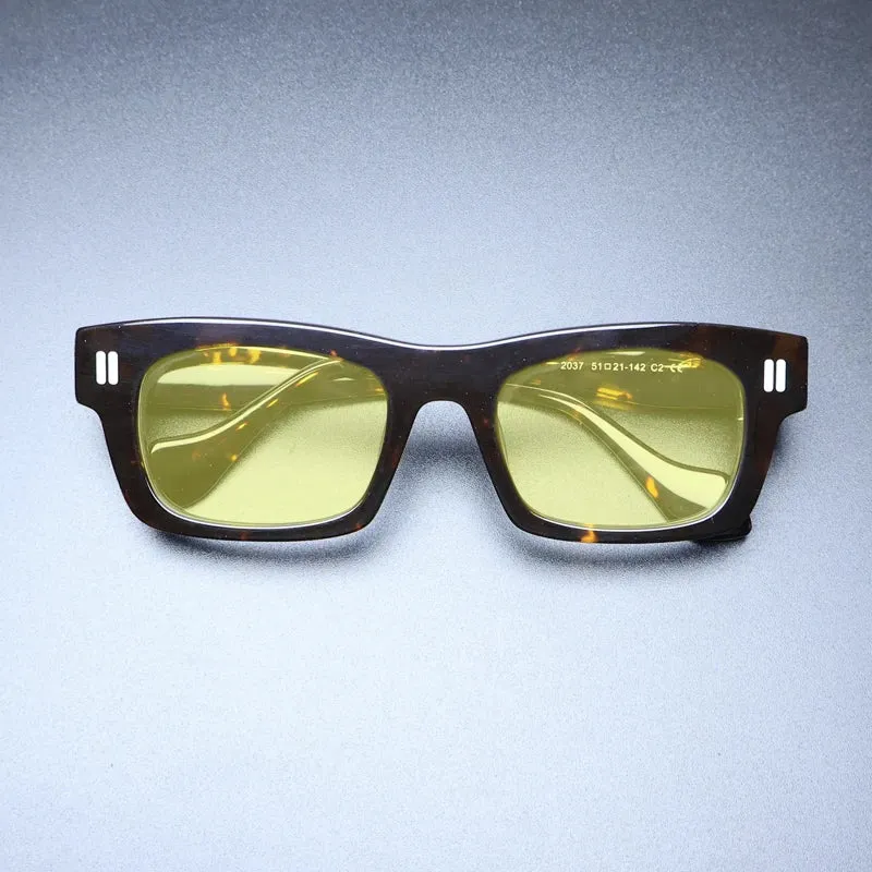 Gatenac Unisex Full Rim Square Acetate Polarized Sunglasses M004