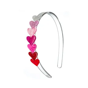 GLITTER & PEARLIZED HEARTS HEADBAND
