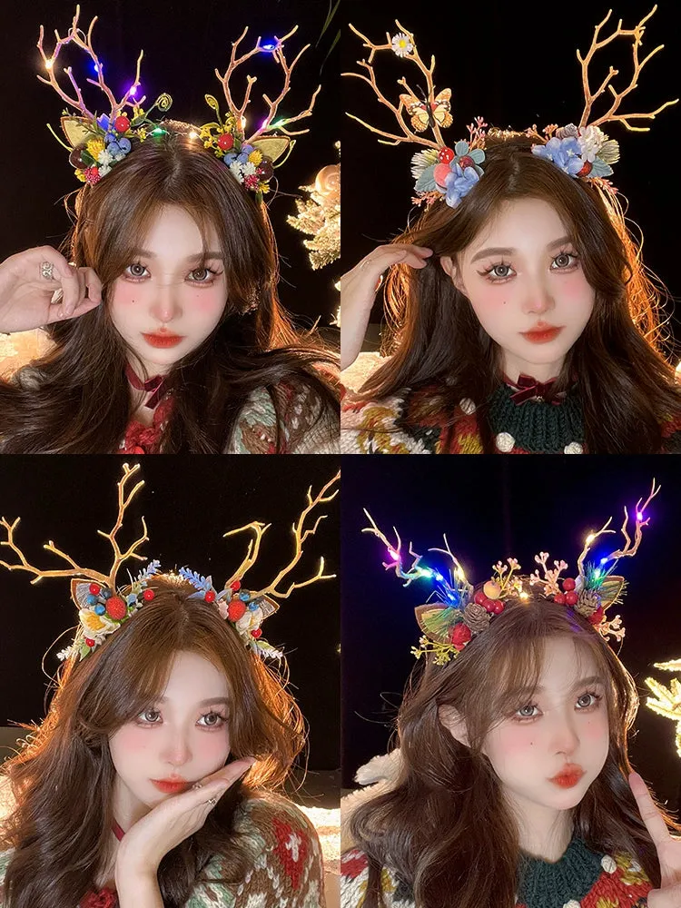 Glowing Antler Christmas Headbands