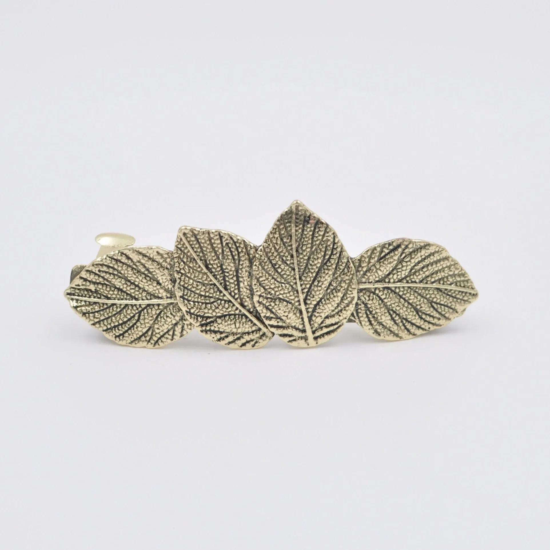 Gold Hair Clip Leaf Gold Hair Barrette