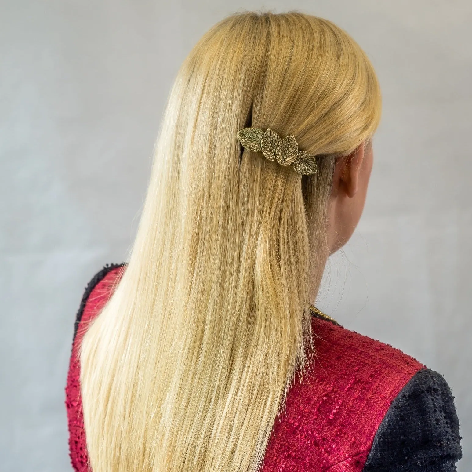 Gold Hair Clip Leaf Gold Hair Barrette