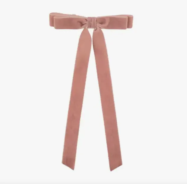 Grace & Grandeur Alice Long Bow Barrette: Gingerbread