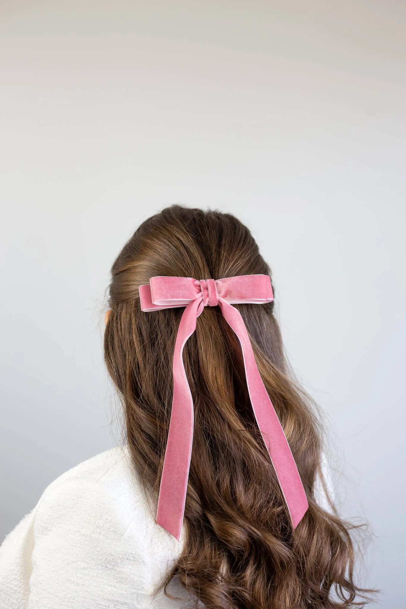 Grace & Grandeur Alice Long Bow Barrette: Gingerbread