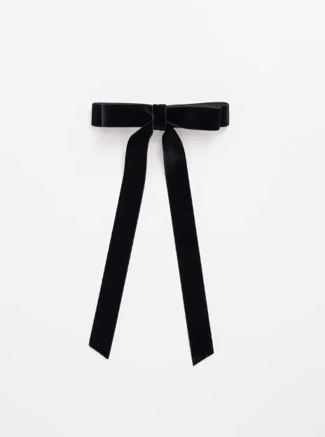 Grace & Grandeur Alice Long Bow Barrette: Gingerbread