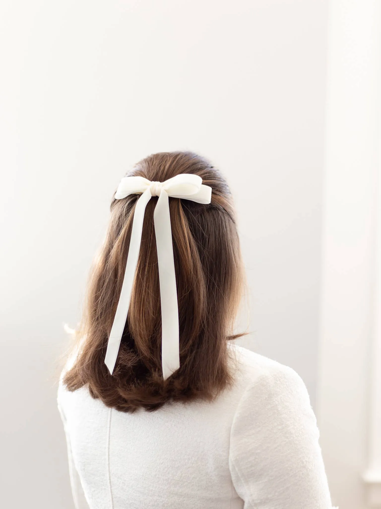 Grace & Grandeur Alice Long Bow Barrette: Gingerbread