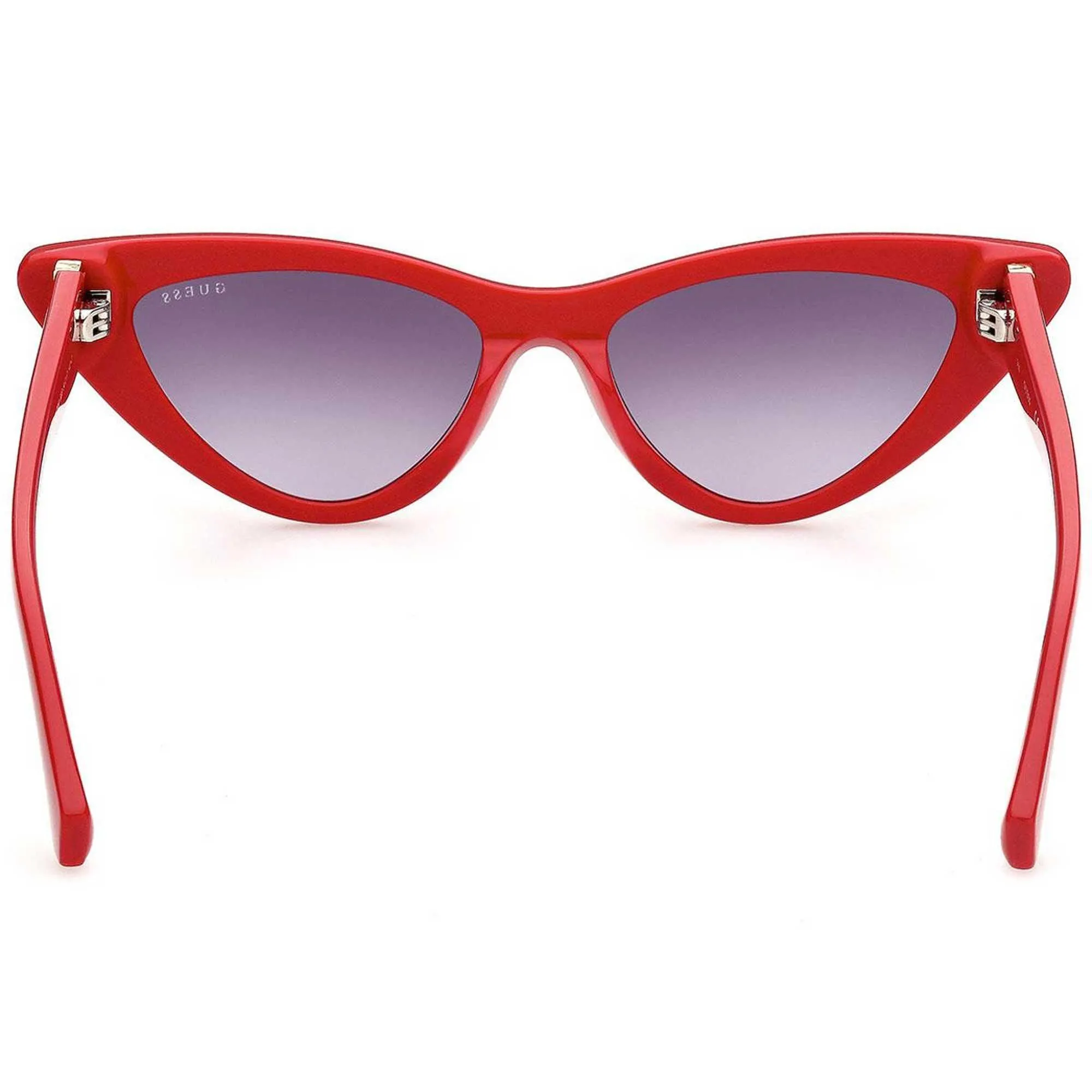 Guess Women's Sunglasses - Grey Plastic Lens Red Plastic Cat Eye Frame | GU7810 68B