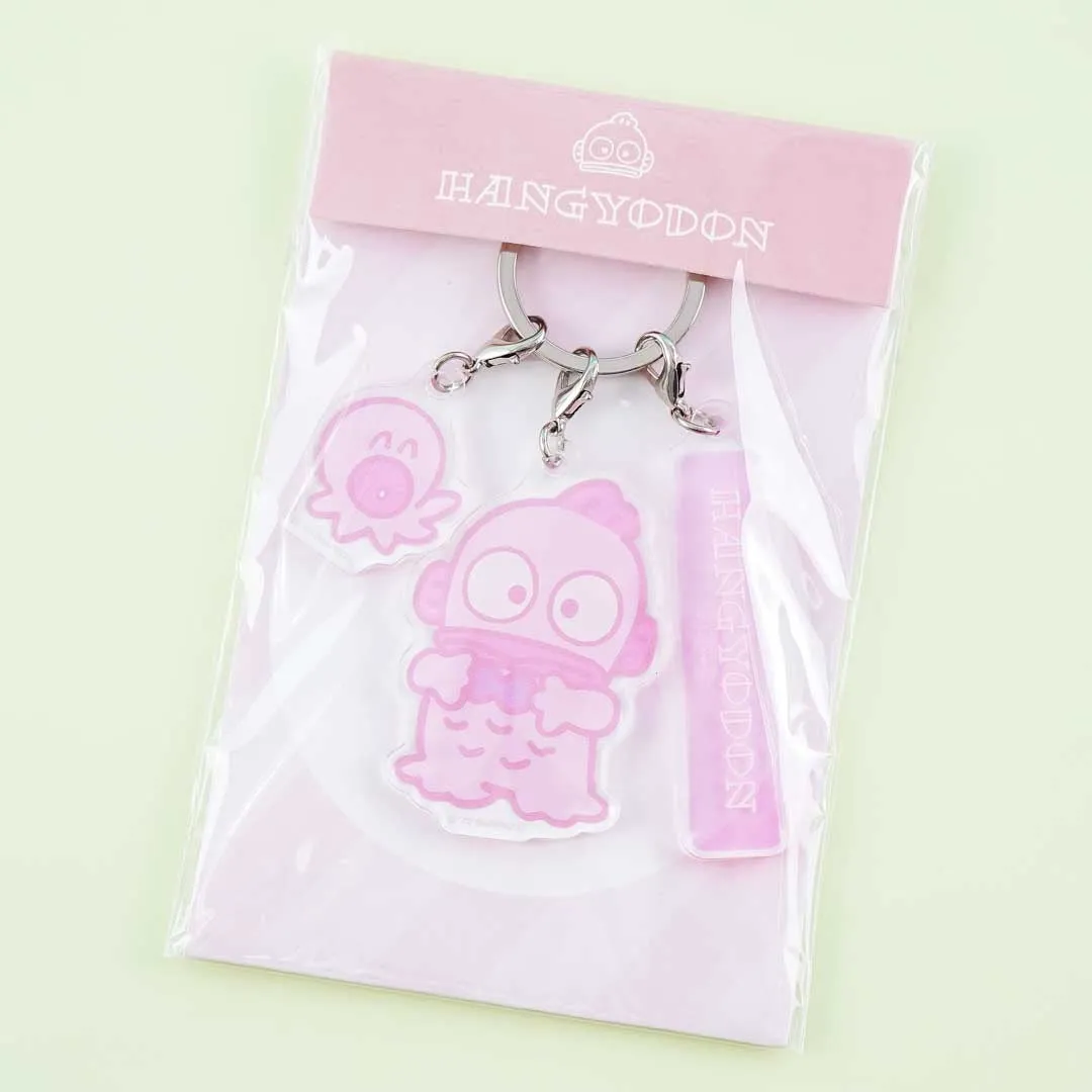Hangyodon Pinky Triple Charm Acrylic Keychain