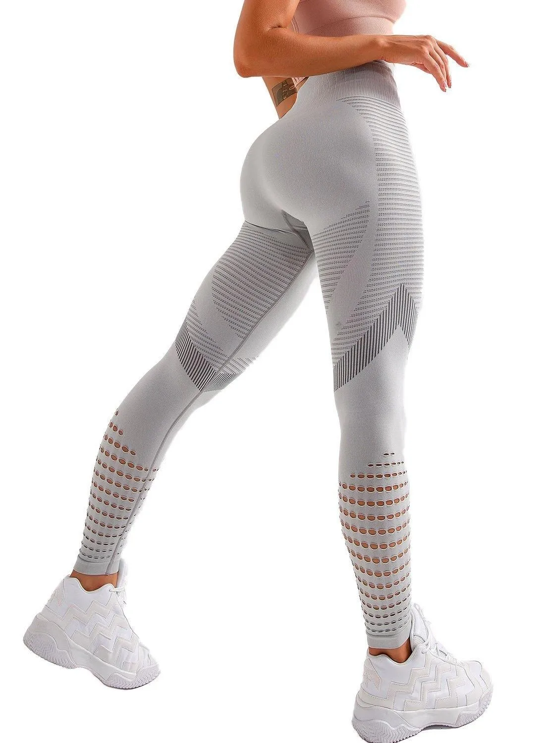 Hollow Out Breathable Seamless Yoga Pants