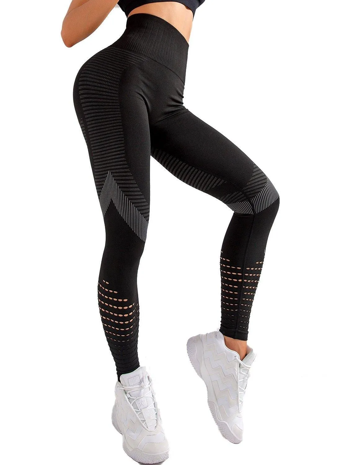 Hollow Out Breathable Seamless Yoga Pants